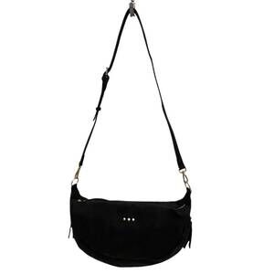 NEW PRETTY SIMPLE women's netty nubuck crossbody bag in black